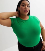 New Look Curves Green Short Sleeve Bodysuit